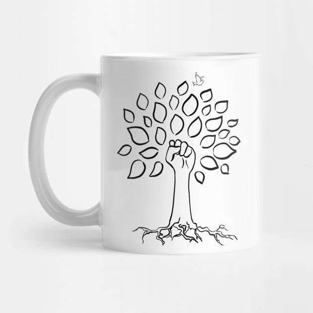 Community Strength Tree - Black by Honeycomb Art Design